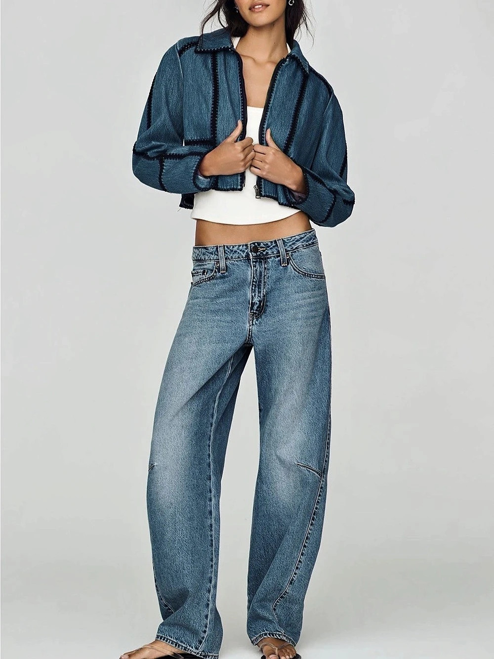 Anthropologie Freya Stitched Zip-Up Jacket (Never Worn)